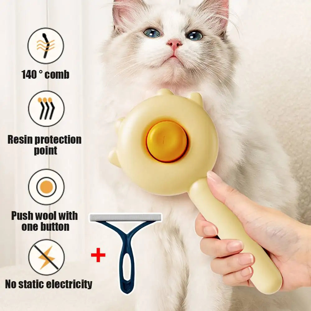 "Selfie Ready" Cat Grooming Brush, Nail Clipper and Hair Cleaning Scratcher